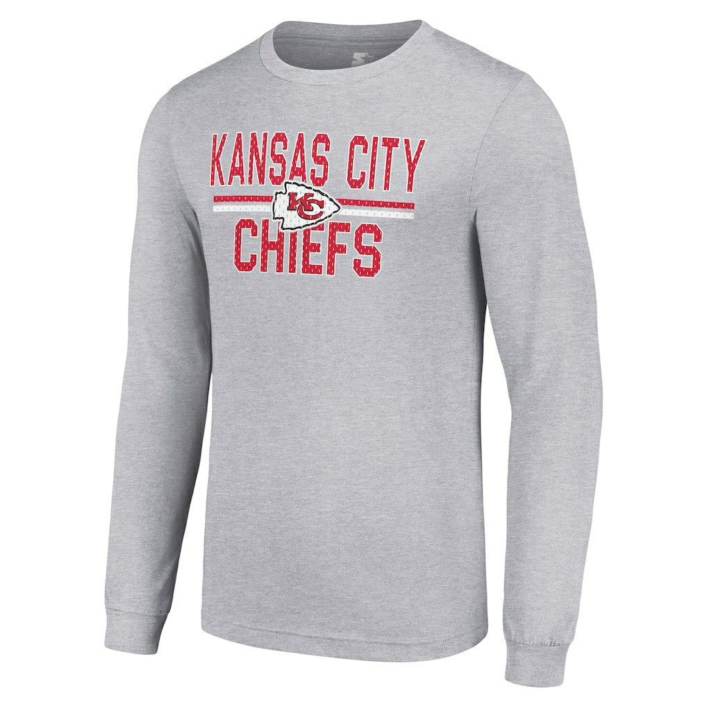 NFL Kansas City Chiefs Starter Team Mesh Print Graphic Long Sleeve T-Shirt