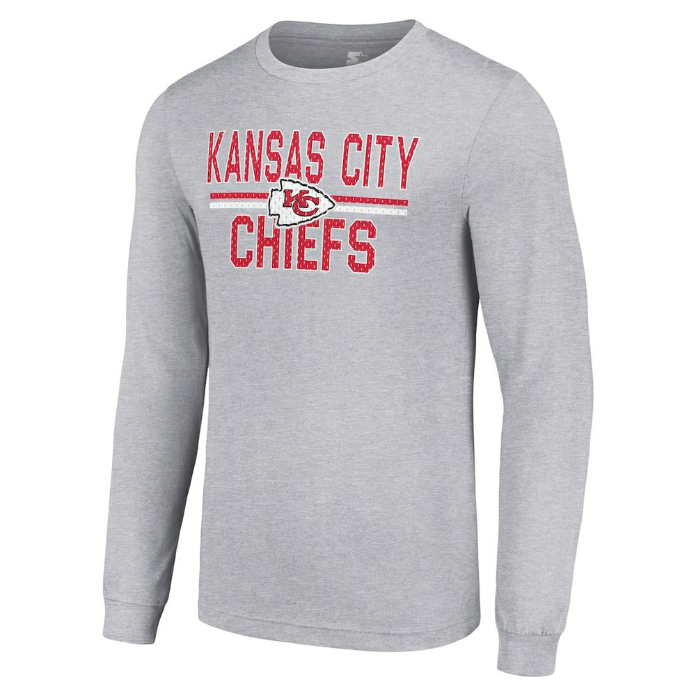 NFL Kansas City Chiefs Starter Team Mesh Print Graphic Long Sleeve T-Shirt
