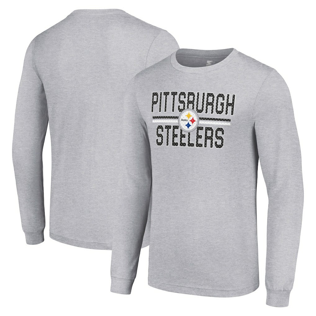 NFL Pittsburgh Steelers Starter Team Mesh Print Graphic Long Sleeve T-Shirt