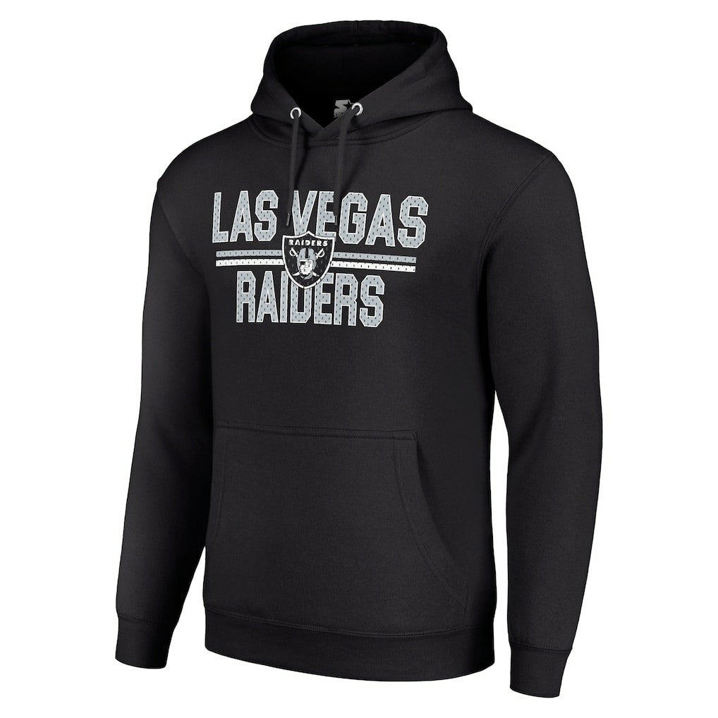 NFL Las Vegas Raiders Starter Unisex Team Mesh Print Graphic Tri-Blend Pullover Hoodie