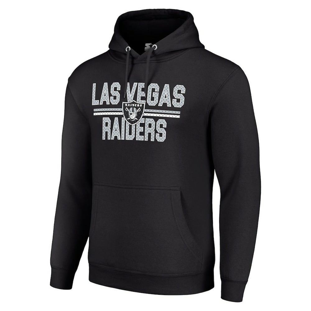 NFL Las Vegas Raiders Starter Unisex Team Mesh Print Graphic Tri-Blend Pullover Hoodie