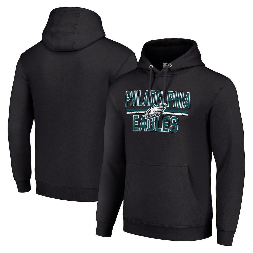 NFL Philadelphia Eagles Starter Unisex Team Mesh Print Graphic Tri-Blend Pullover Hoodie