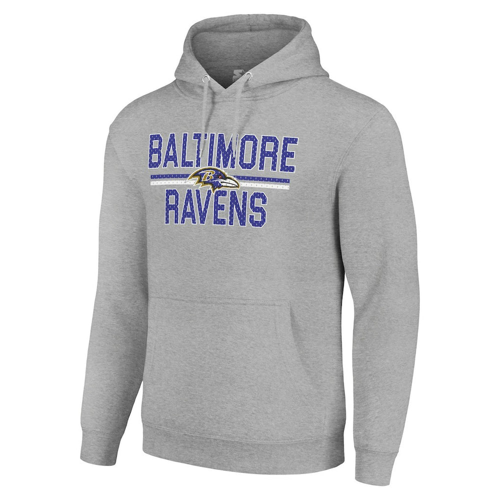 NFL Baltimore Ravens Starter Unisex Team Mesh Print Graphic Tri-Blend Pullover Hoodie