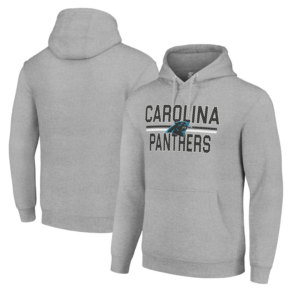 NFL Carolina Panthers Starter Unisex Team Mesh Print Graphic Tri-Blend Pullover Hoodie