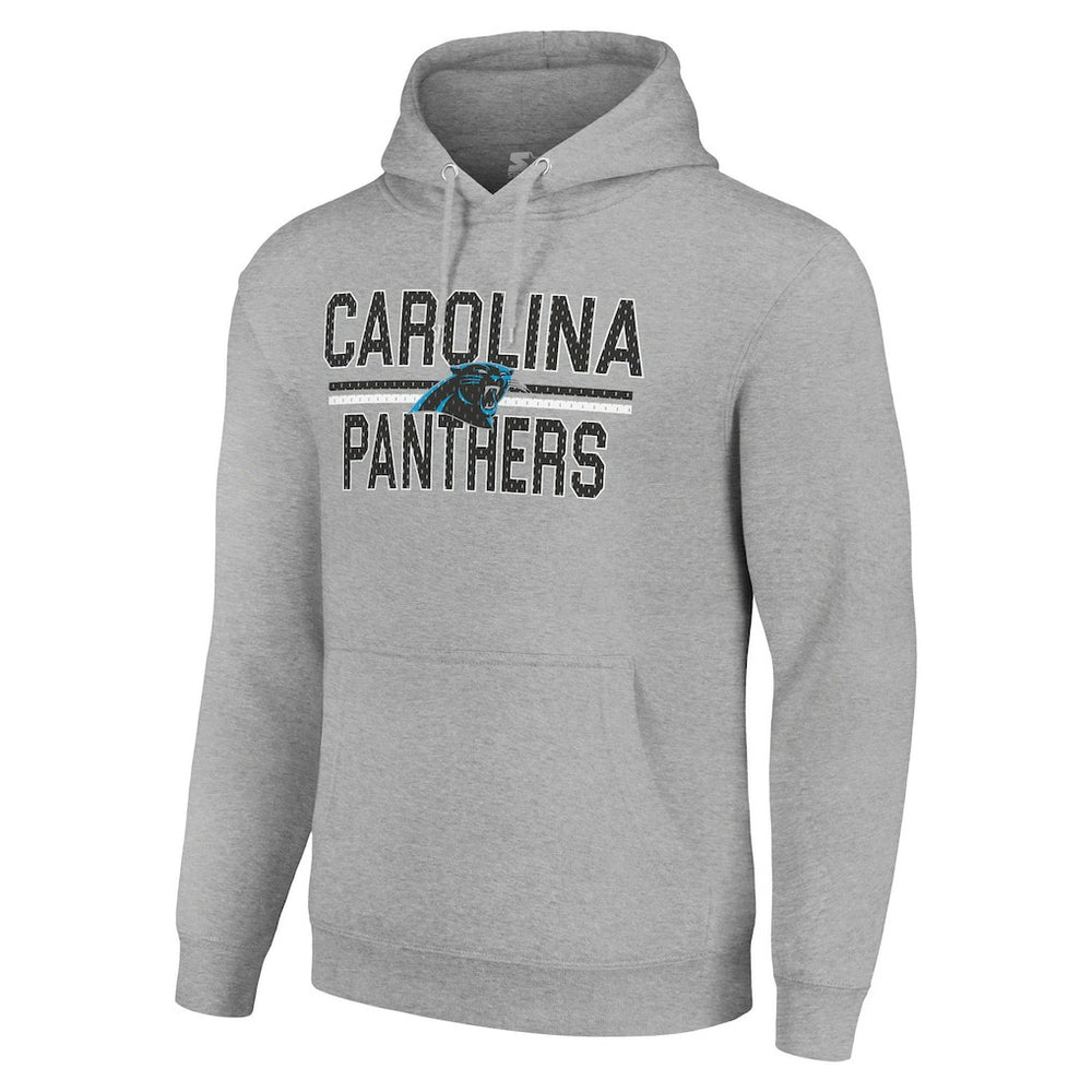 NFL Carolina Panthers Starter Unisex Team Mesh Print Graphic Tri-Blend Pullover Hoodie