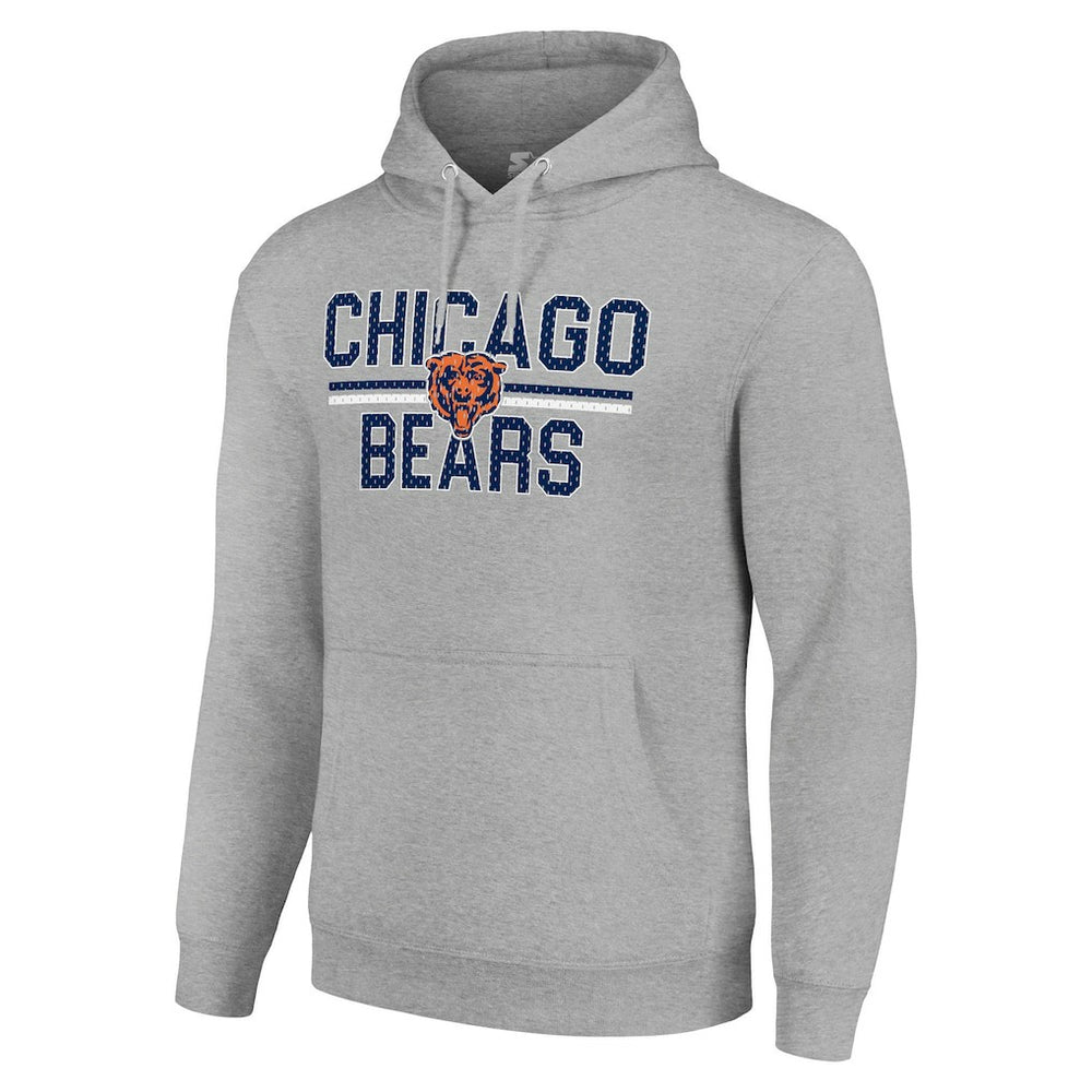 NFL Chicago Bears Starter Unisex Team Mesh Print Graphic Tri-Blend Pullover Hoodie