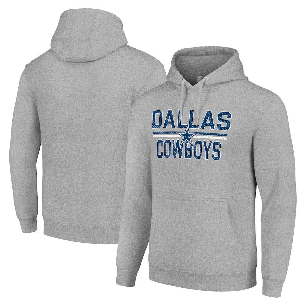 NFL Dallas Cowboys Starter Unisex Team Mesh Print Graphic Tri-Blend Pullover Hoodie
