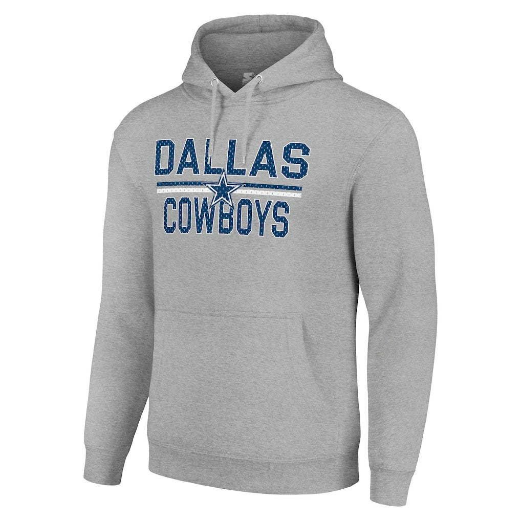 NFL Dallas Cowboys Starter Unisex Team Mesh Print Graphic Tri-Blend Pullover Hoodie