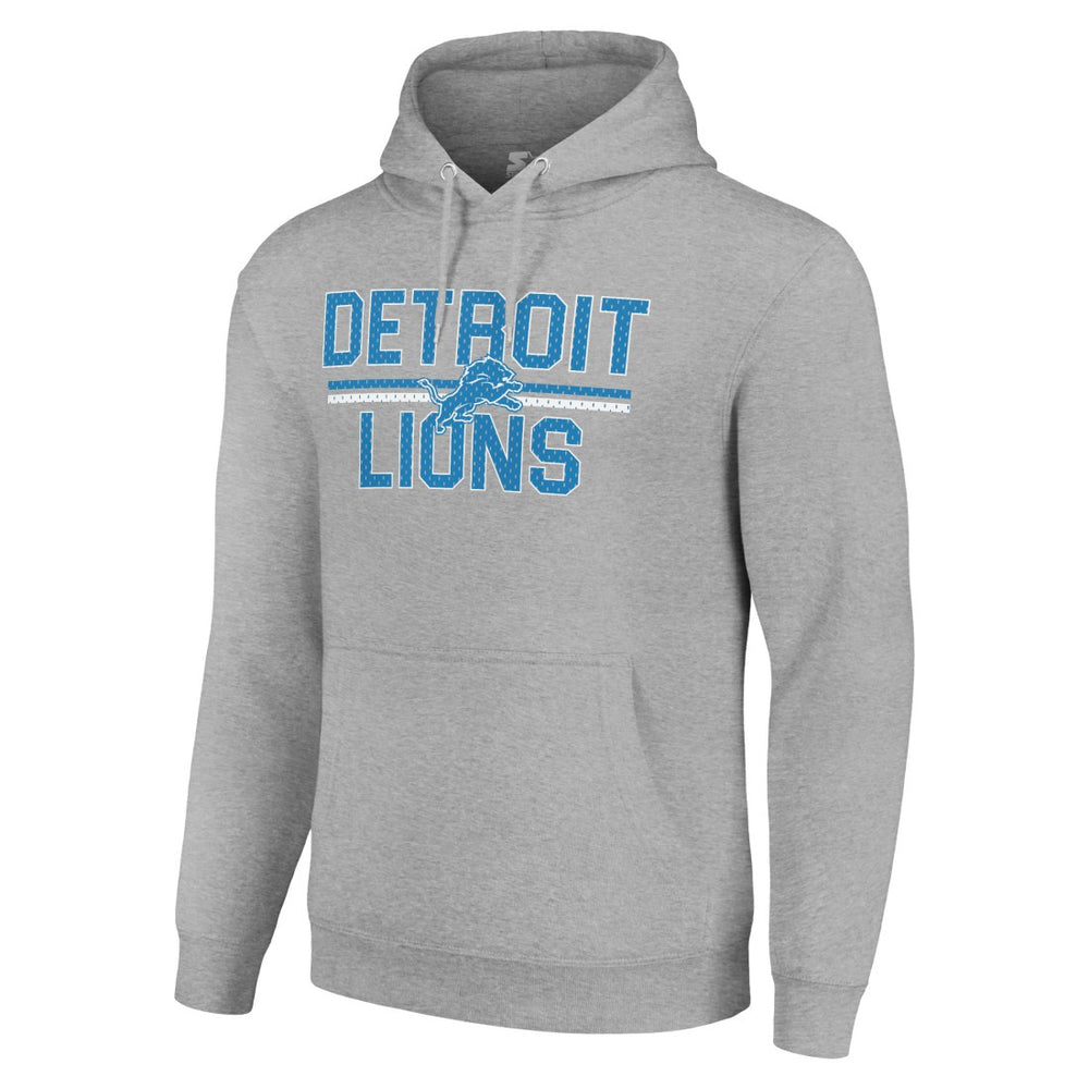 NFL Detroit Lions Starter Unisex Team Mesh Print Graphic Tri-Blend Pullover Hoodie