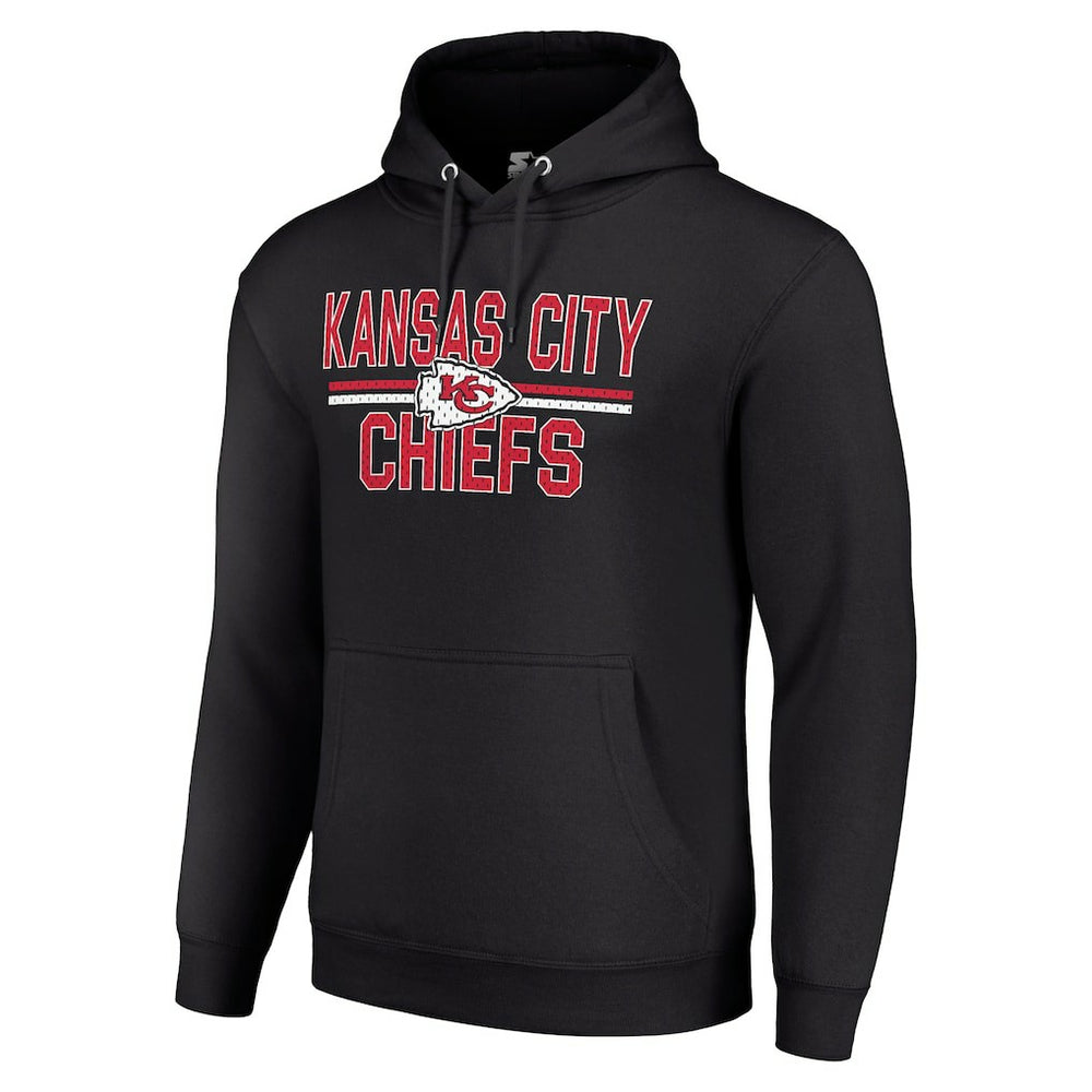 NFL Kansas City Chiefs Starter Unisex Team Mesh Print Graphic Tri-Blend Pullover Hoodie