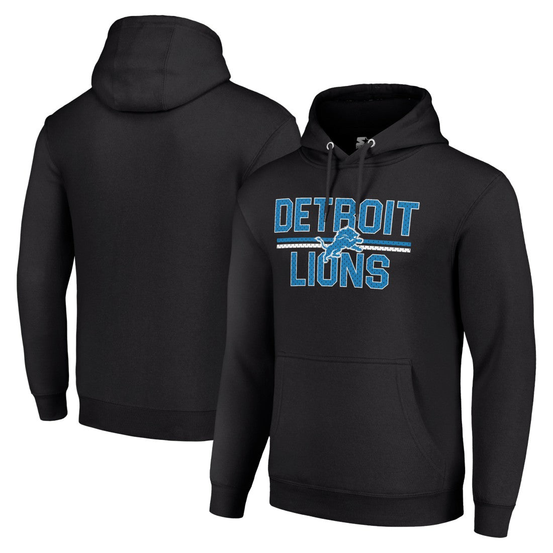 NFL Detroit Lions Starter Unisex Team Mesh Print Graphic Tri-Blend Pullover Hoodie