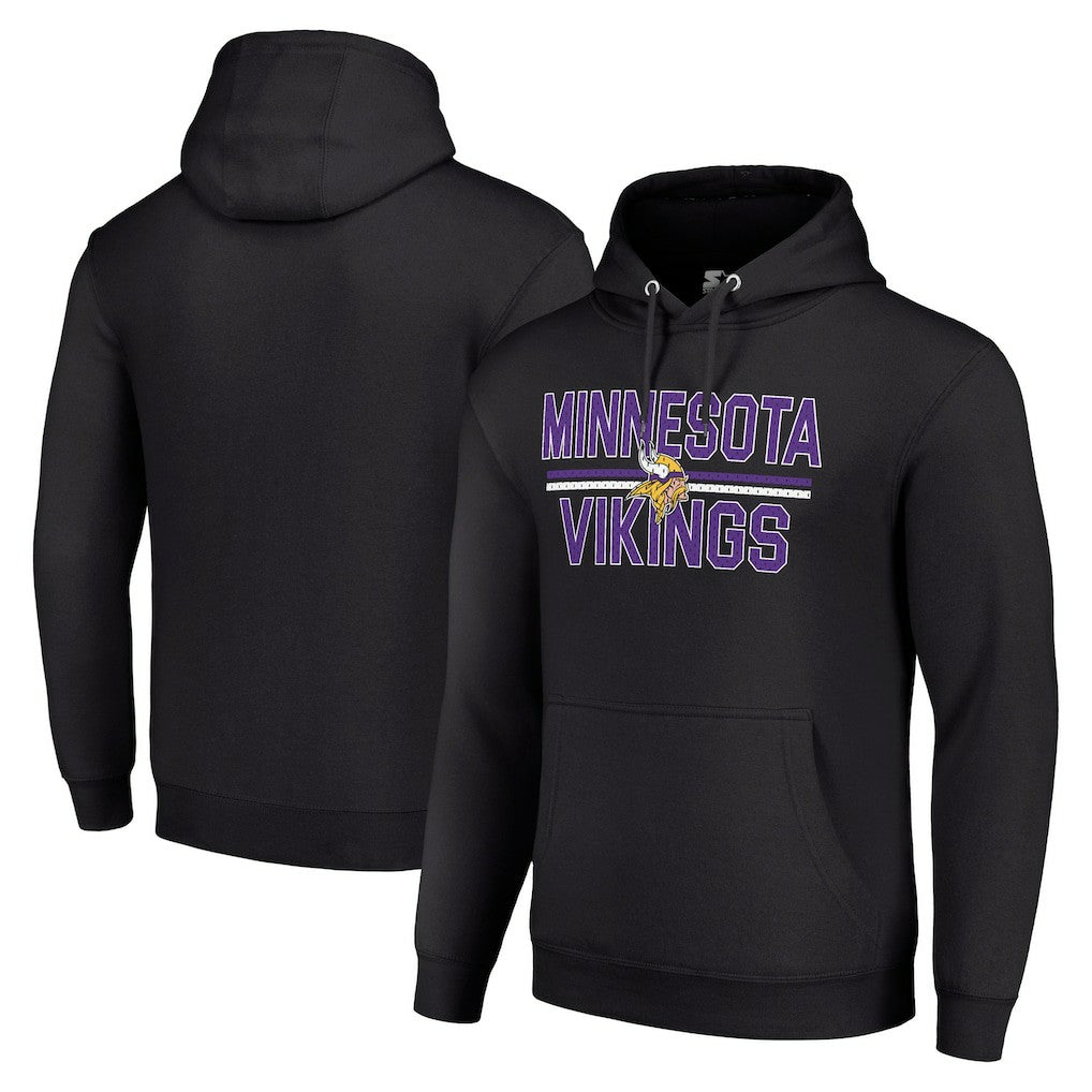 NFL Minnesota Vikings Starter Unisex Team Mesh Print Graphic Tri-Blend Pullover Hoodie