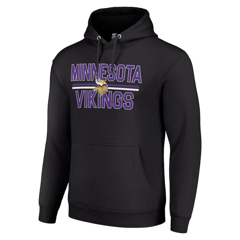 NFL Minnesota Vikings Starter Unisex Team Mesh Print Graphic Tri-Blend Pullover Hoodie