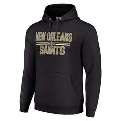 NFL New Orleans Saints Starter Unisex Team Mesh Print Graphic Tri-Blend Pullover Hoodie