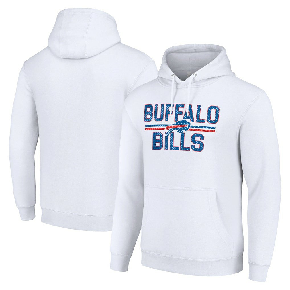 NFL Buffalo Bills Starter Unisex Team Mesh Print Graphic Tri-Blend Pullover Hoodie