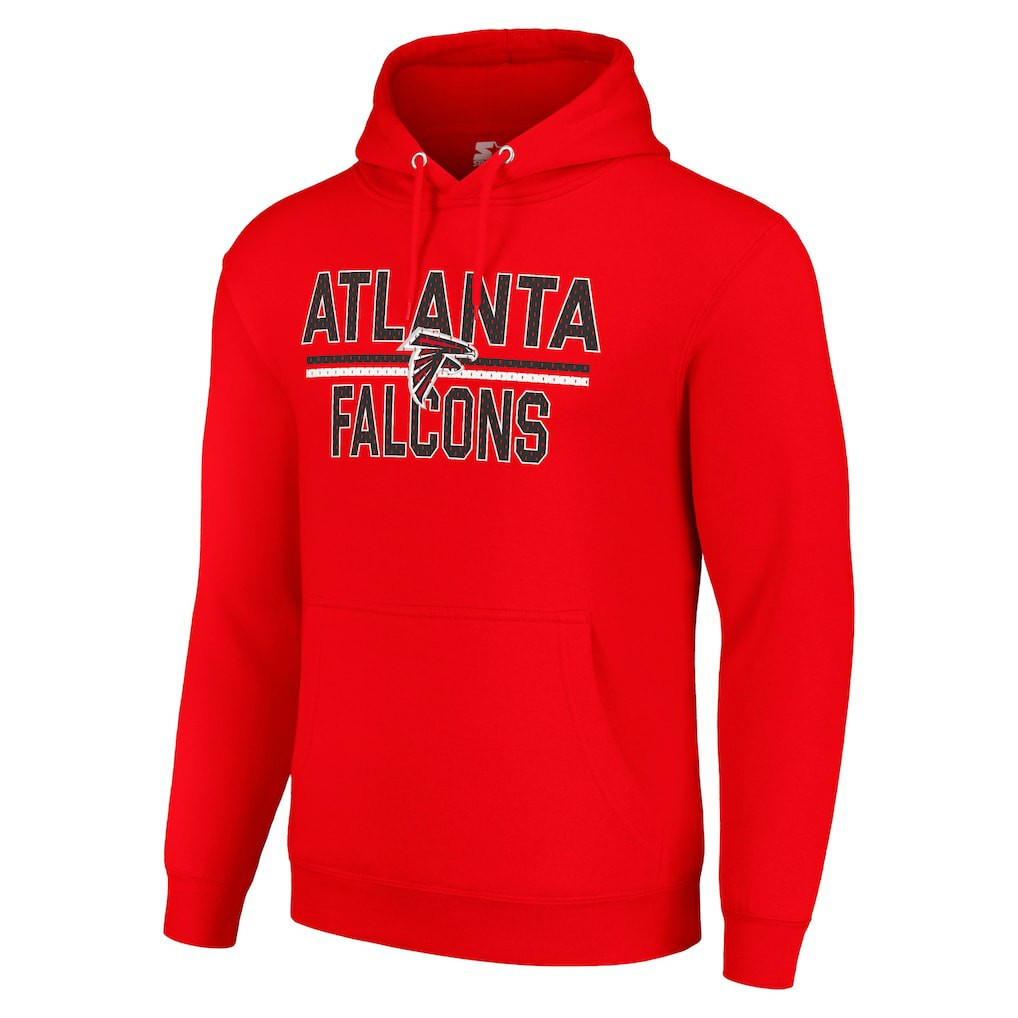 NFL Atlanta Falcons Starter Unisex Team Mesh Print Graphic Tri-Blend Pullover Hoodie