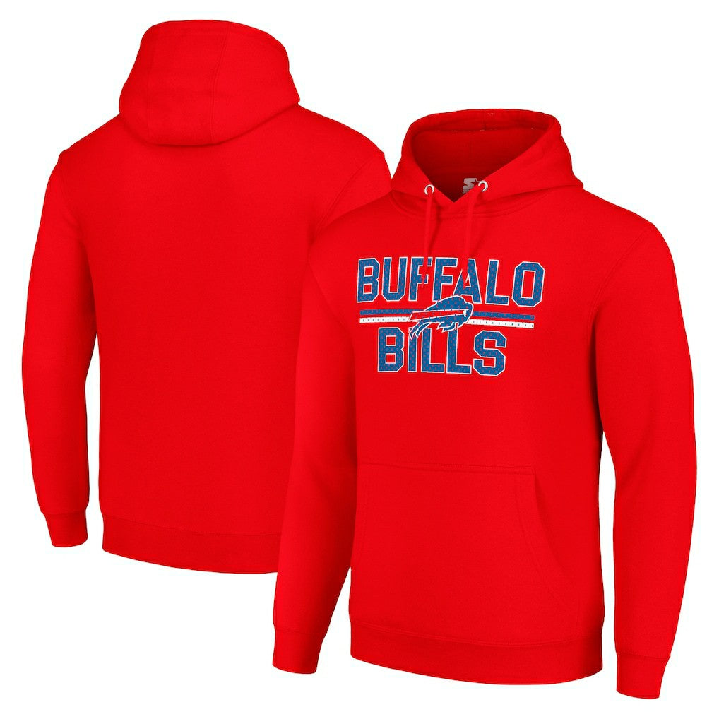 NFL Buffalo Bills Starter Unisex Team Mesh Print Graphic Tri-Blend Pullover Hoodie