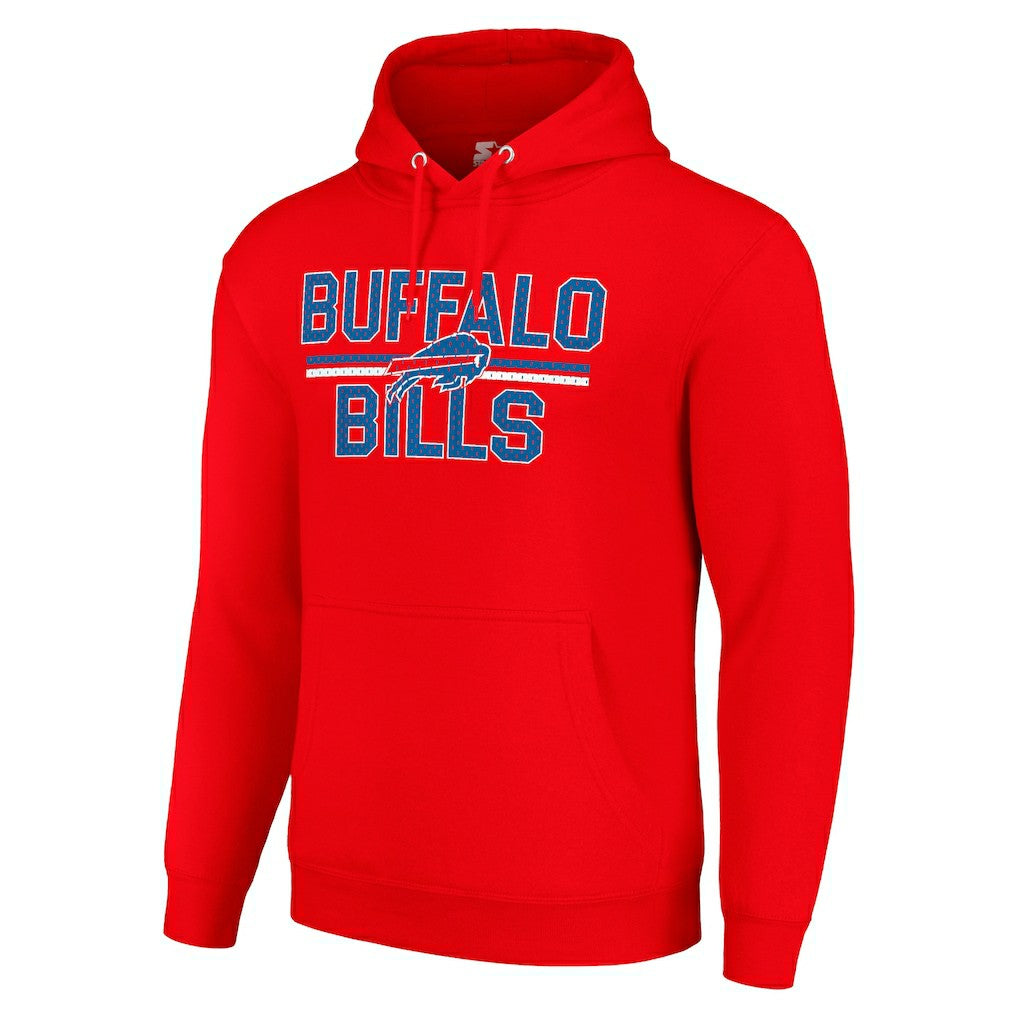 NFL Buffalo Bills Starter Unisex Team Mesh Print Graphic Tri-Blend Pullover Hoodie