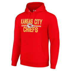 NFL Kansas City Chiefs Starter Unisex Team Mesh Print Graphic Tri-Blend Pullover Hoodie