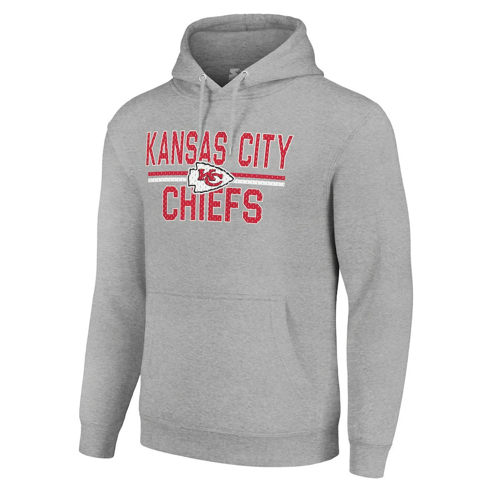NFL Kansas City Chiefs Starter Unisex Team Mesh Print Graphic Tri-Blend Pullover Hoodie