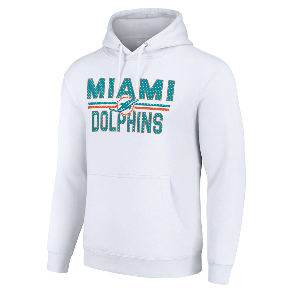NFL Miami Dolphins Starter Unisex Team Mesh Print Graphic Tri-Blend Pullover Hoodie