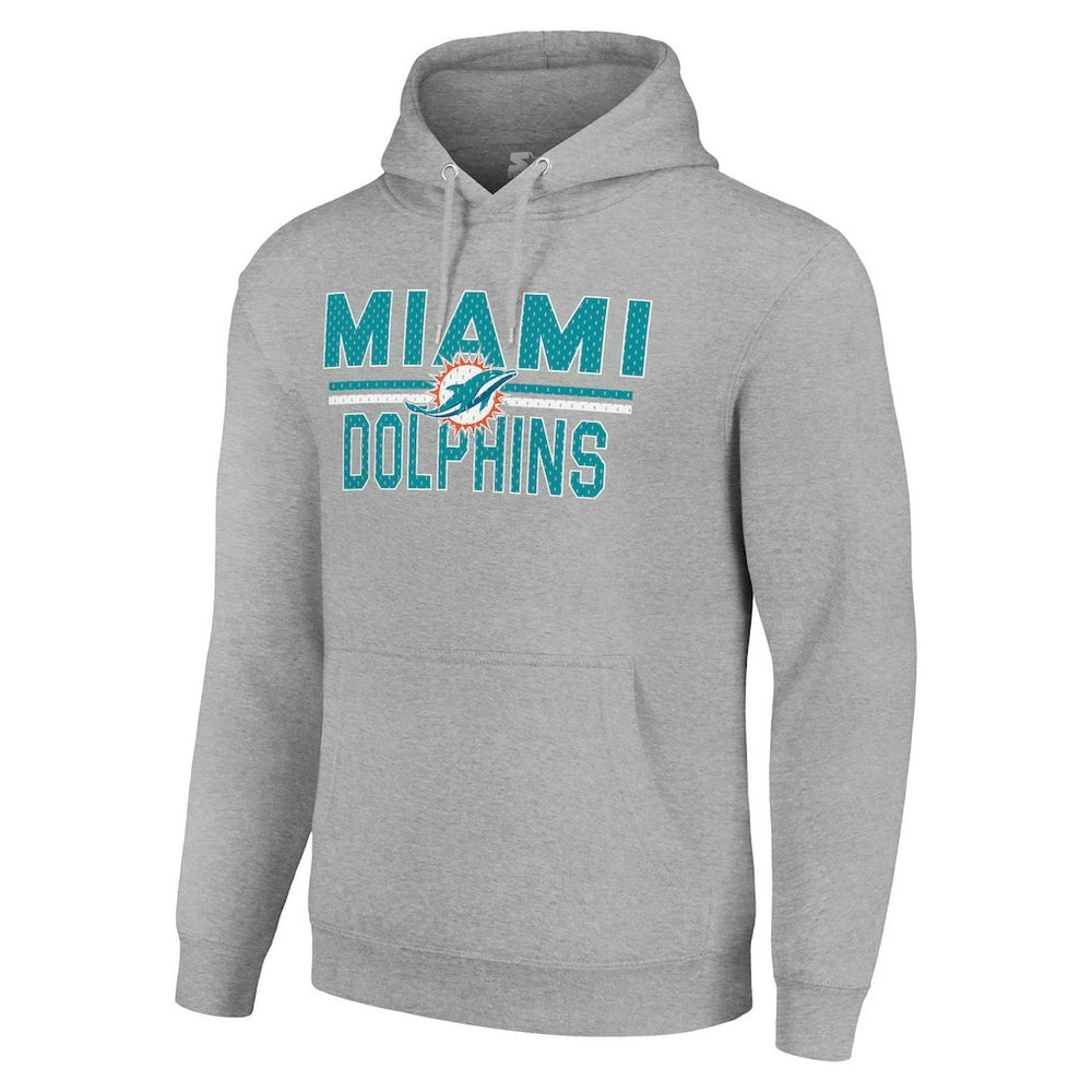 NFL Miami Dolphins Starter Unisex Team Mesh Print Graphic Tri-Blend Pullover Hoodie