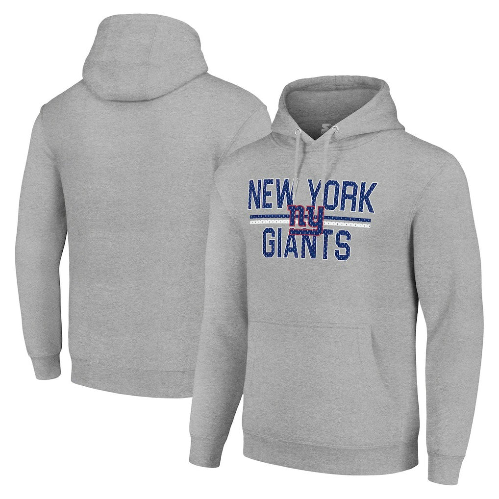 NFL New York Giants Starter Unisex Team Mesh Print Graphic Tri-Blend Pullover Hoodie
