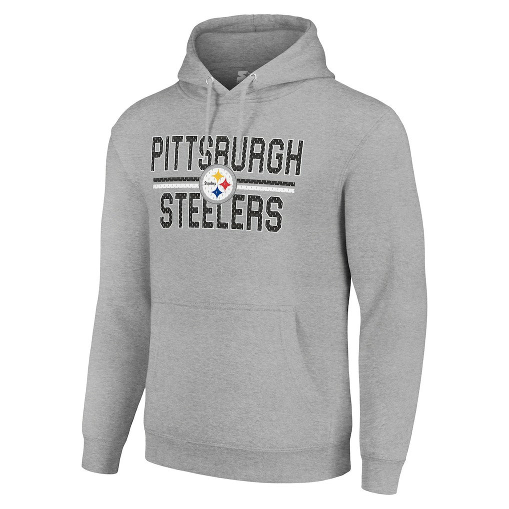 NFL Pittsburgh Steelers Starter Unisex Team Mesh Print Graphic Tri-Blend Pullover Hoodie