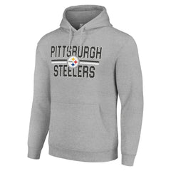 NFL Pittsburgh Steelers Starter Unisex Team Mesh Print Graphic Tri-Blend Pullover Hoodie
