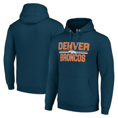 NFL Denver Broncos Starter Unisex Team Mesh Print Graphic Tri-Blend Pullover Hoodie