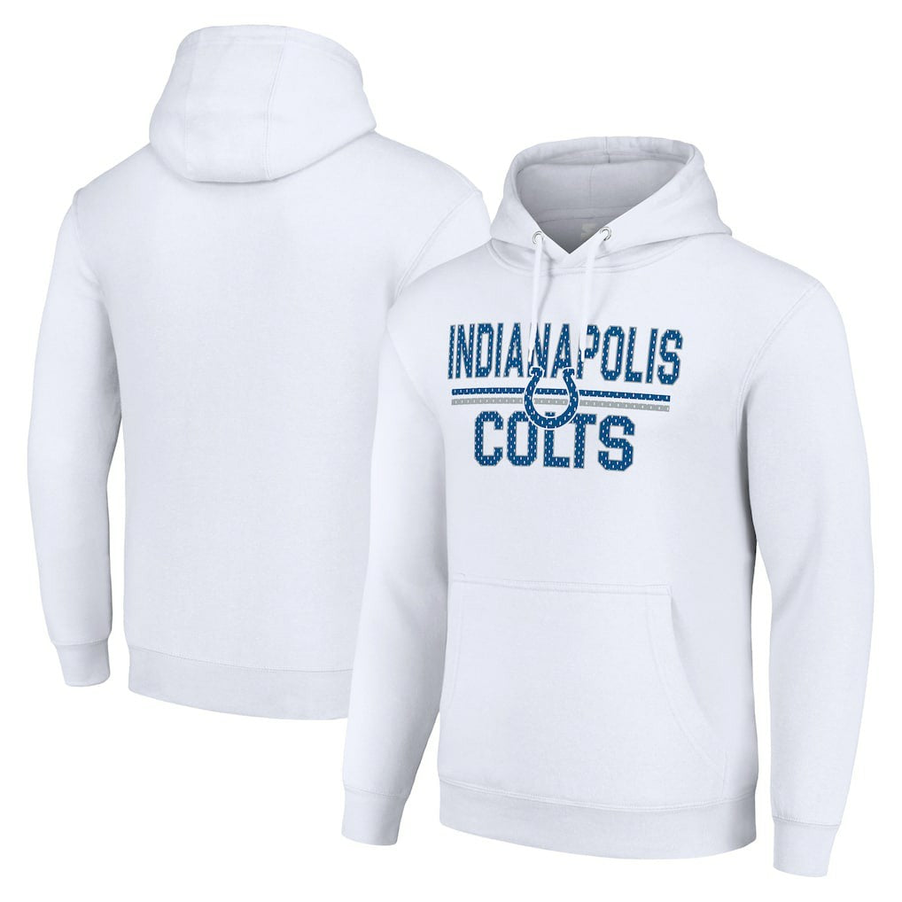 NFL Indianapolis Colts Starter Unisex Team Mesh Print Graphic Tri-Blend Pullover Hoodie