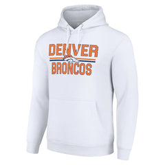 NFL Denver Broncos Starter Unisex Team Mesh Print Graphic Tri-Blend Pullover Hoodie