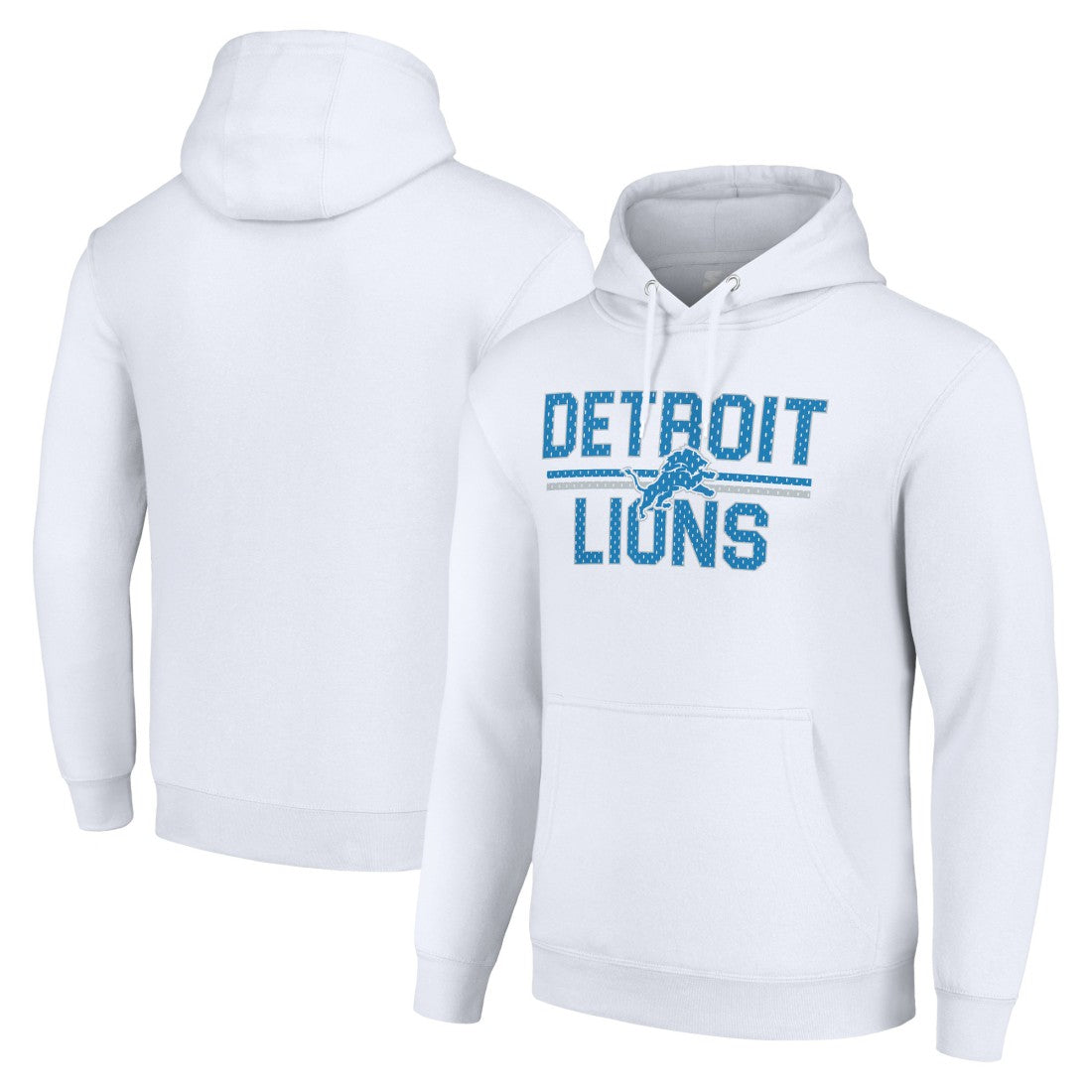 NFL Detroit Lions Starter Unisex Team Mesh Print Graphic Tri-Blend Pullover Hoodie