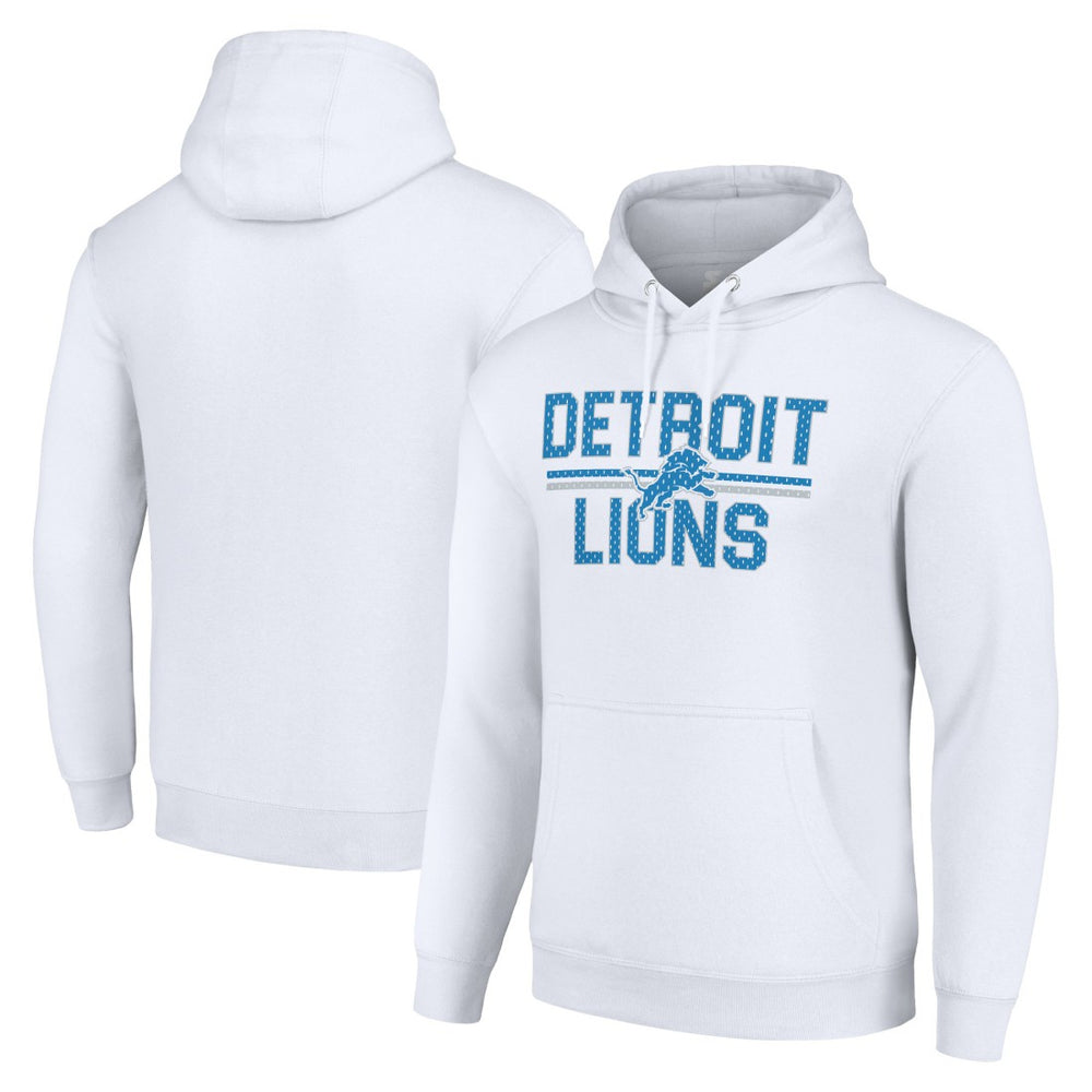 NFL Detroit Lions Starter Unisex Team Mesh Print Graphic Tri-Blend Pullover Hoodie