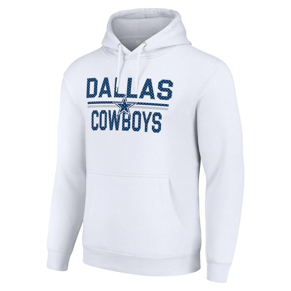 NFL Dallas Cowboys Starter Unisex Team Mesh Print Graphic Tri-Blend Pullover Hoodie