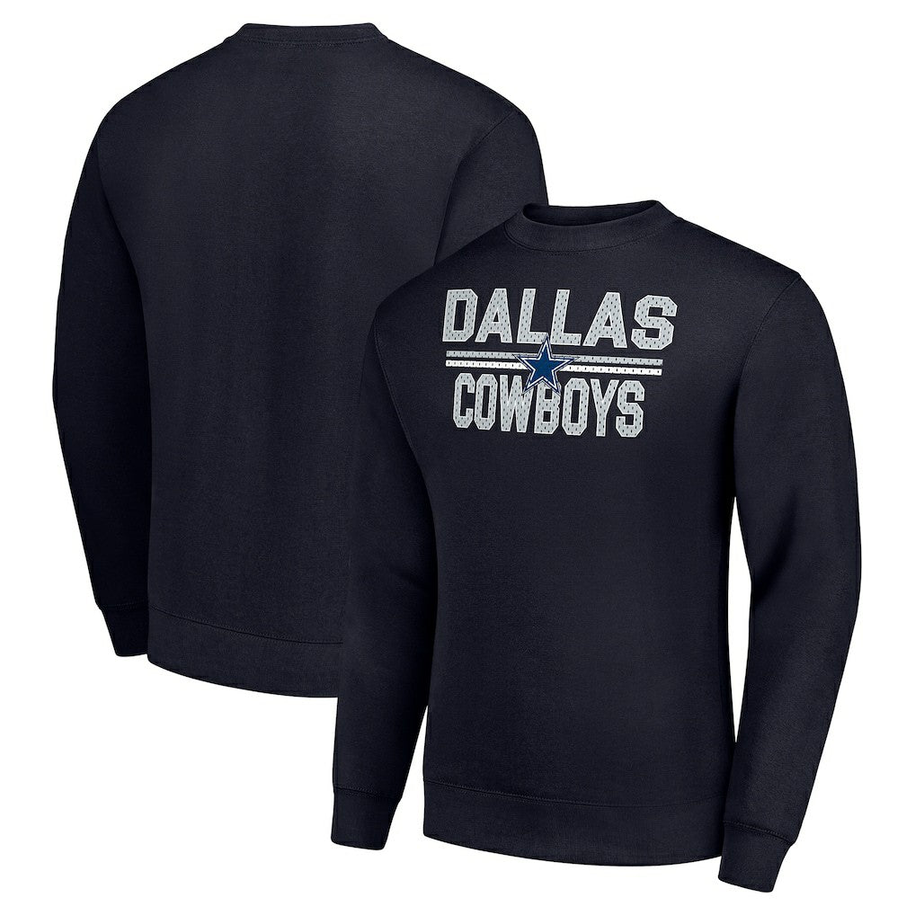 NFL Dallas Cowboys Starter Team Mesh Print Graphic Pullover Sweatshirt