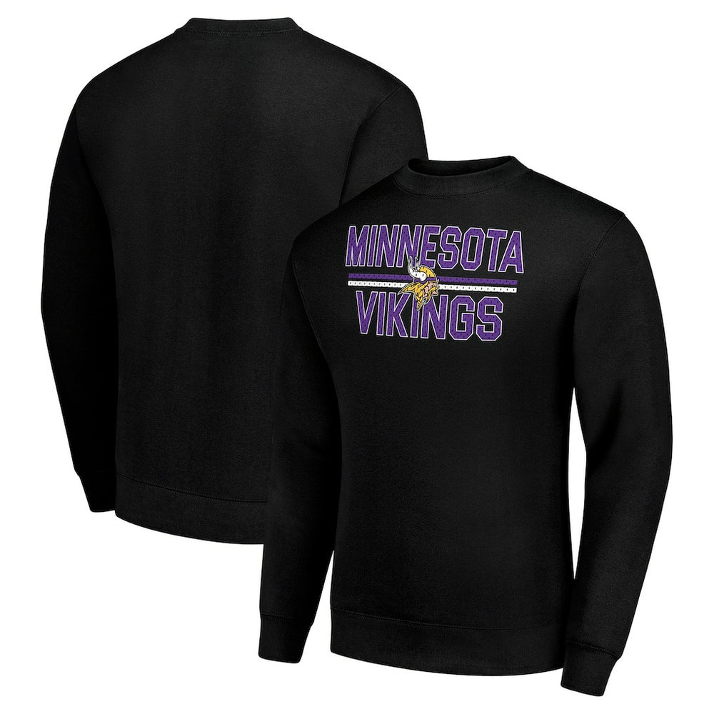 NFL Minnesota Vikings Starter Team Mesh Print Graphic Pullover Sweatshirt