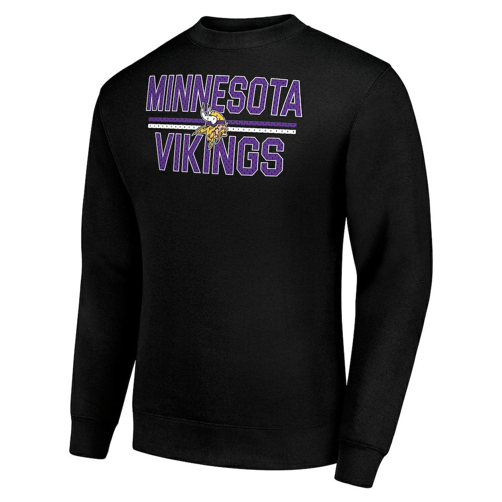 NFL Minnesota Vikings Starter Team Mesh Print Graphic Pullover Sweatshirt