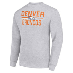NFL Denver Broncos Starter Team Mesh Print Graphic Pullover Sweatshirt