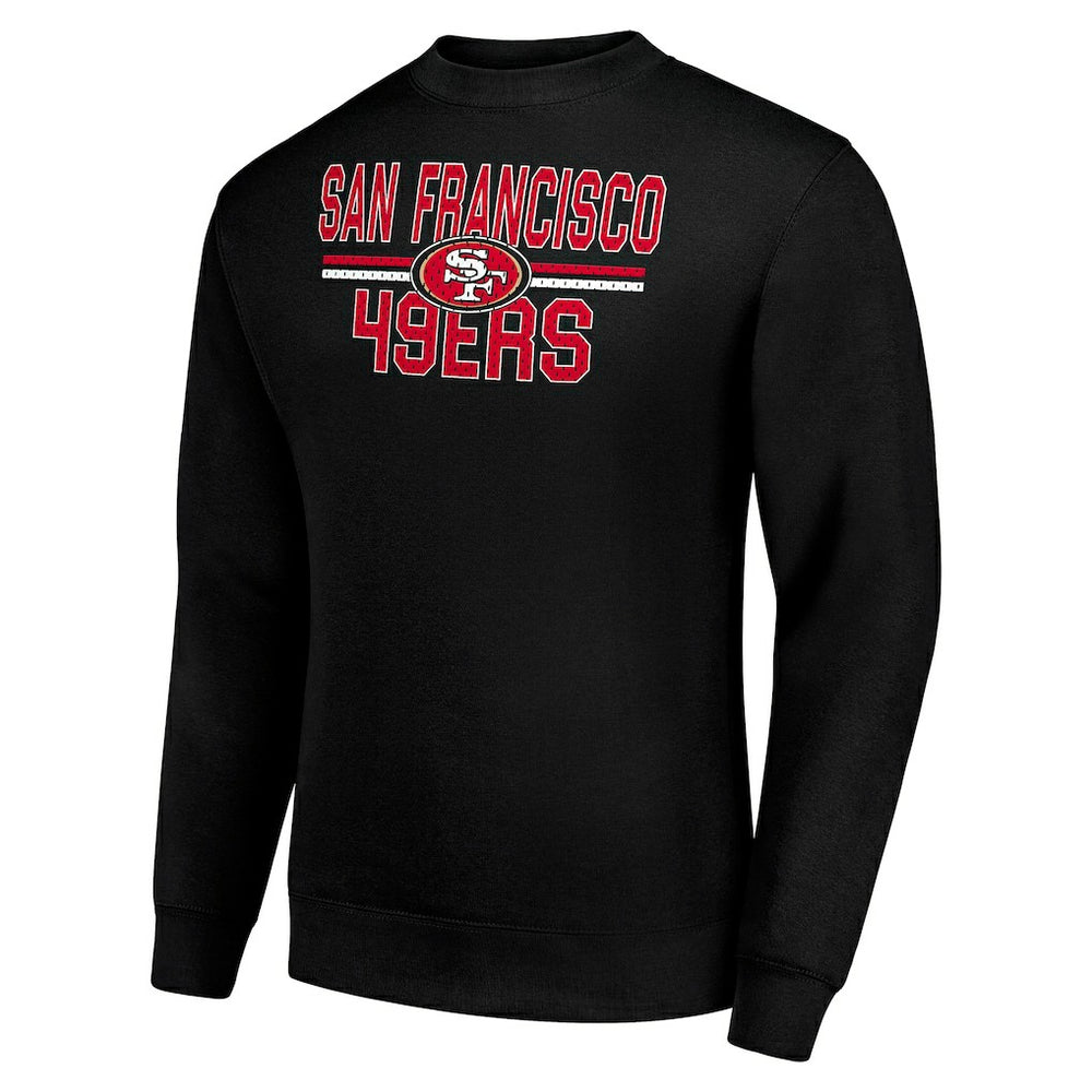 NFL San Francisco 49ers Starter Team Mesh Print Graphic Pullover Sweatshirt