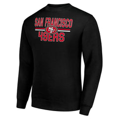 NFL San Francisco 49ers Starter Team Mesh Print Graphic Pullover Sweatshirt