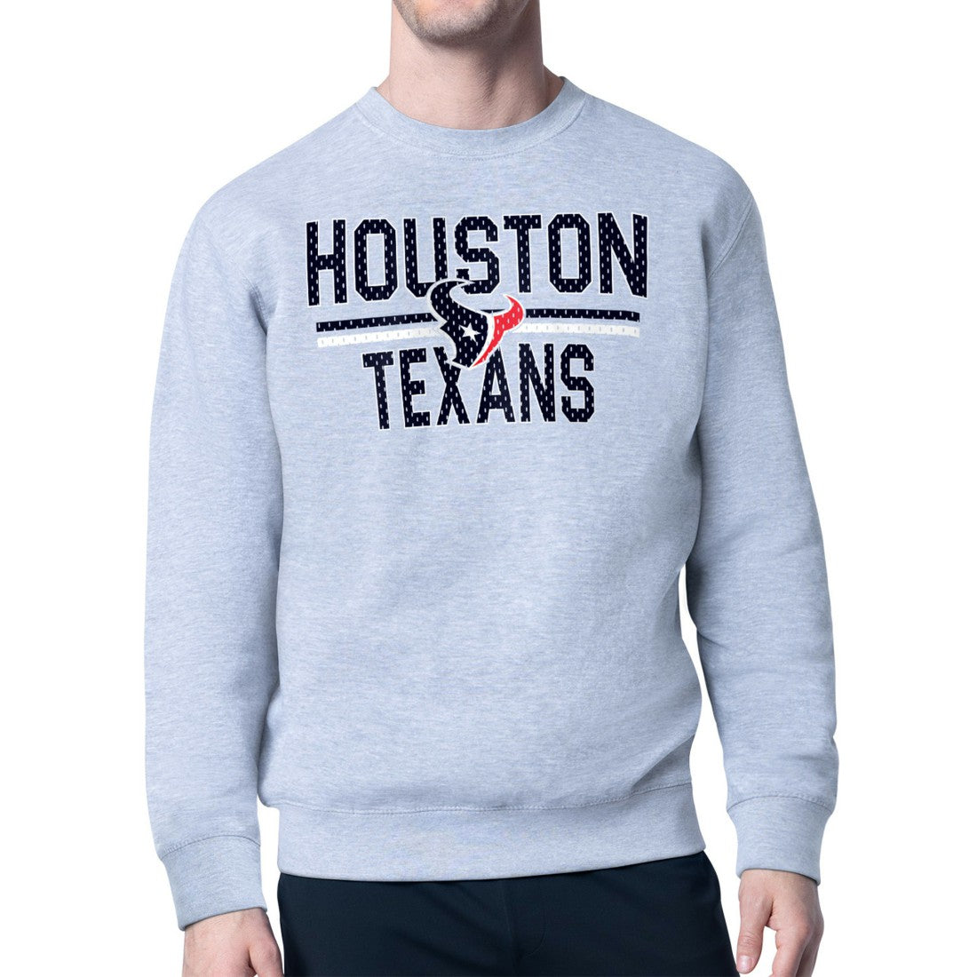 NFL Houston Texans Starter Team Mesh Print Graphic Pullover Sweatshirt
