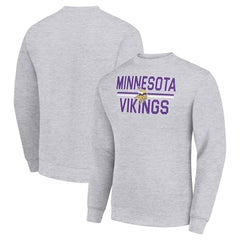 NFL Minnesota Vikings Starter Team Mesh Print Graphic Pullover Sweatshirt
