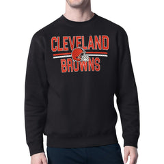 NFL Cleveland Browns Starter Team Mesh Print Graphic Pullover Sweatshirt