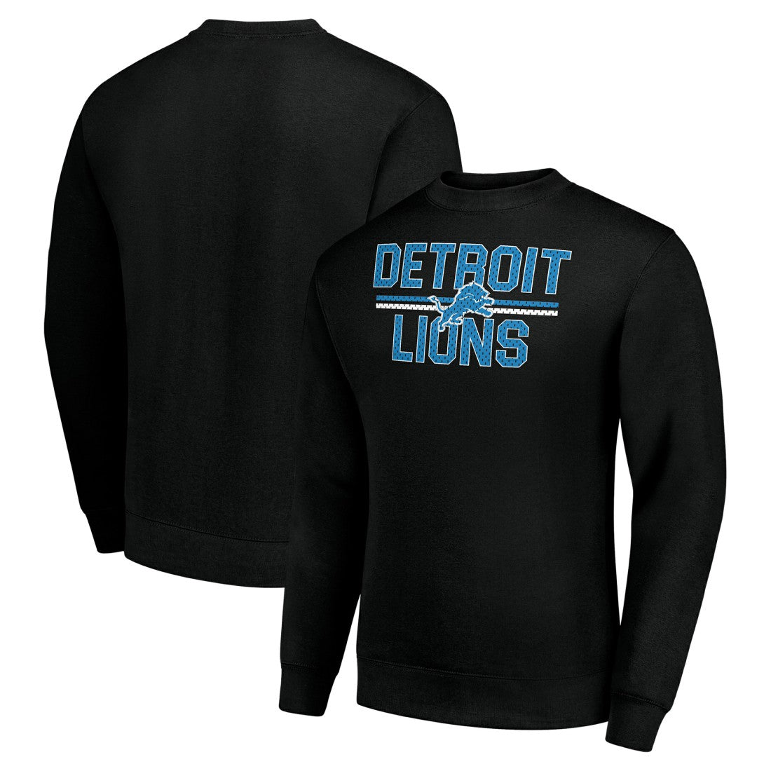 NFL Detroit Lions Starter Team Mesh Print Graphic Pullover Sweatshirt