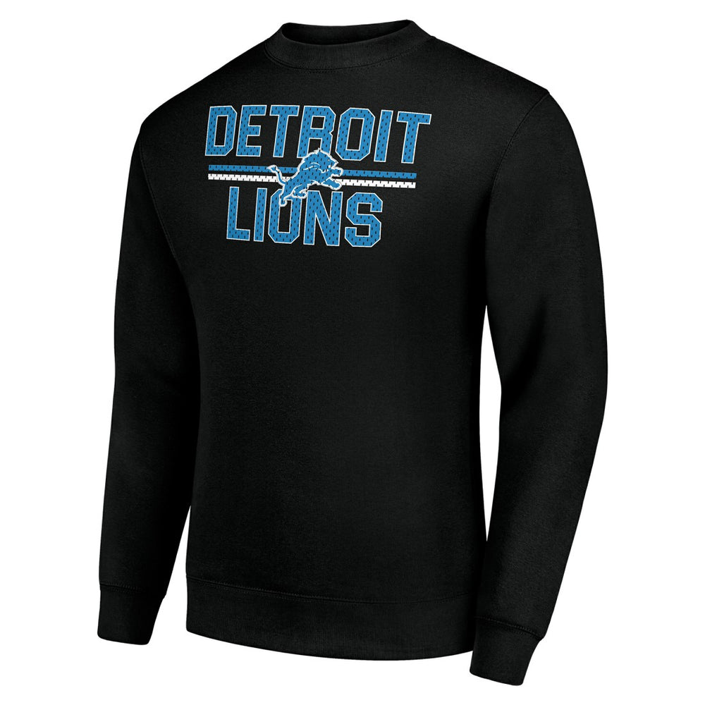 NFL Detroit Lions Starter Team Mesh Print Graphic Pullover Sweatshirt