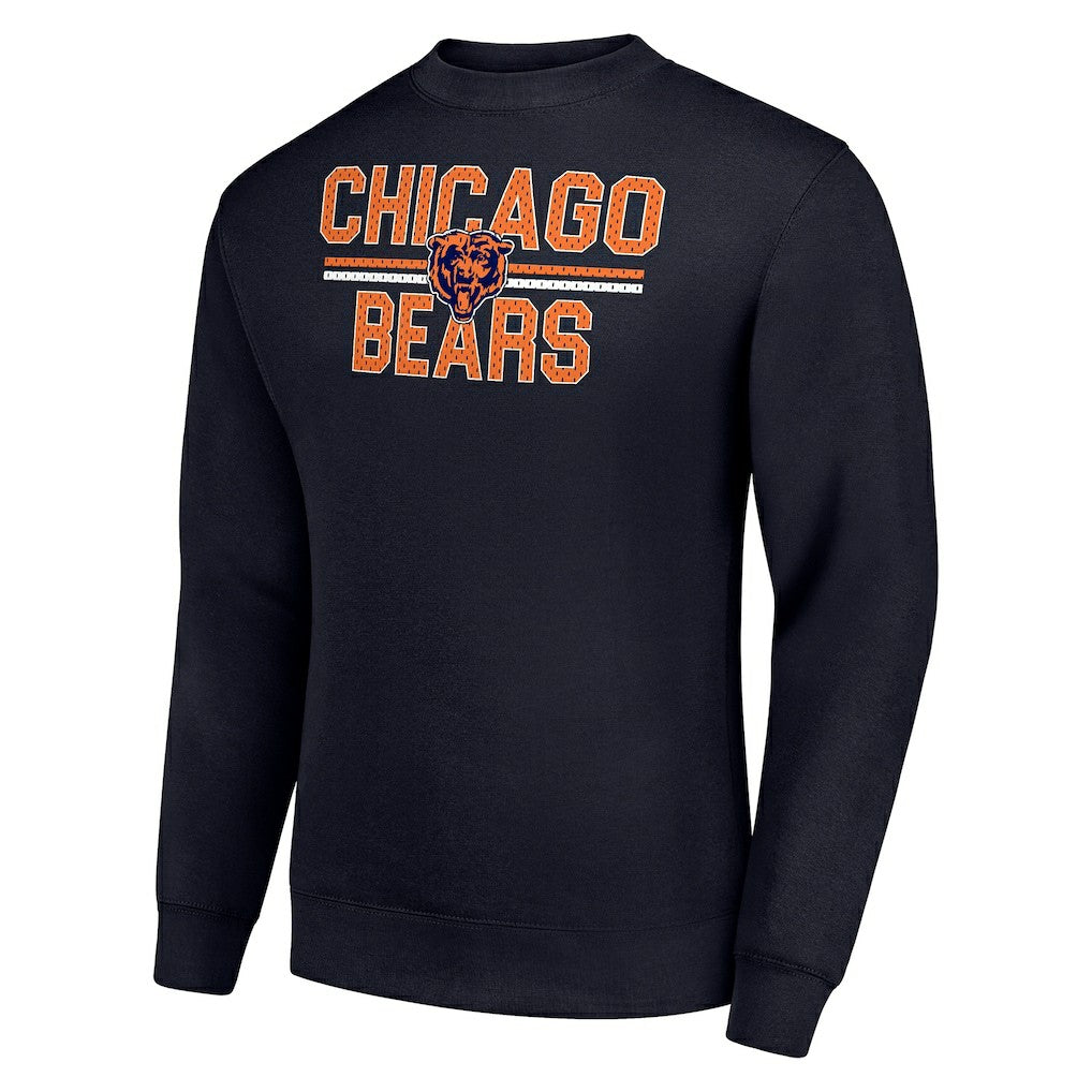 NFL Chicago Bears Starter Team Mesh Print Graphic Pullover Sweatshirt