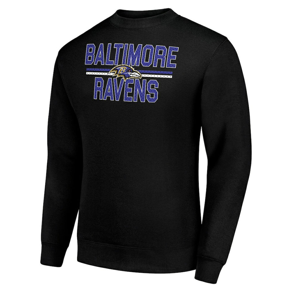 NFL Baltimore Ravens Starter Team Mesh Print Graphic Pullover Sweatshirt