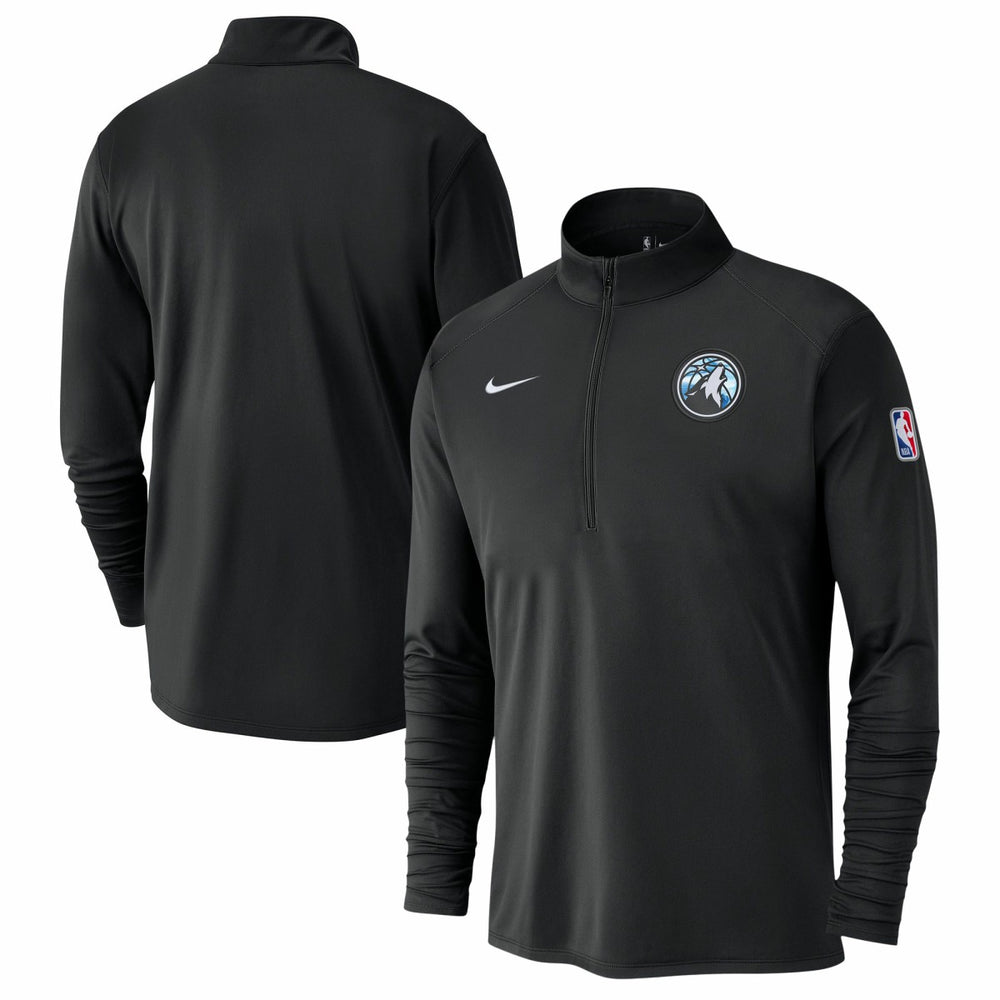 Minnesota Timberwolves 2024/25 City Edition Authentic Coaches Performance Half-Zip Top - Black | Nike for sale
