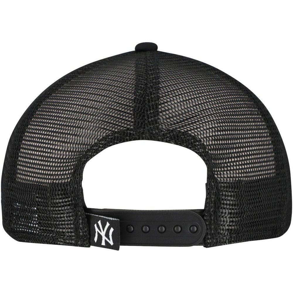 New York Yankees Retro Bold A-Frame Trucker 9FORTY Adjustable Hat - Black | New Era